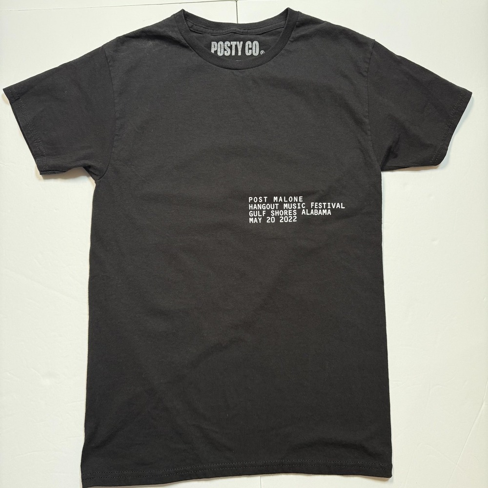 Post Malone Hangout Festival Shirt Mens Small Black Posty Co Graphic Tee‎